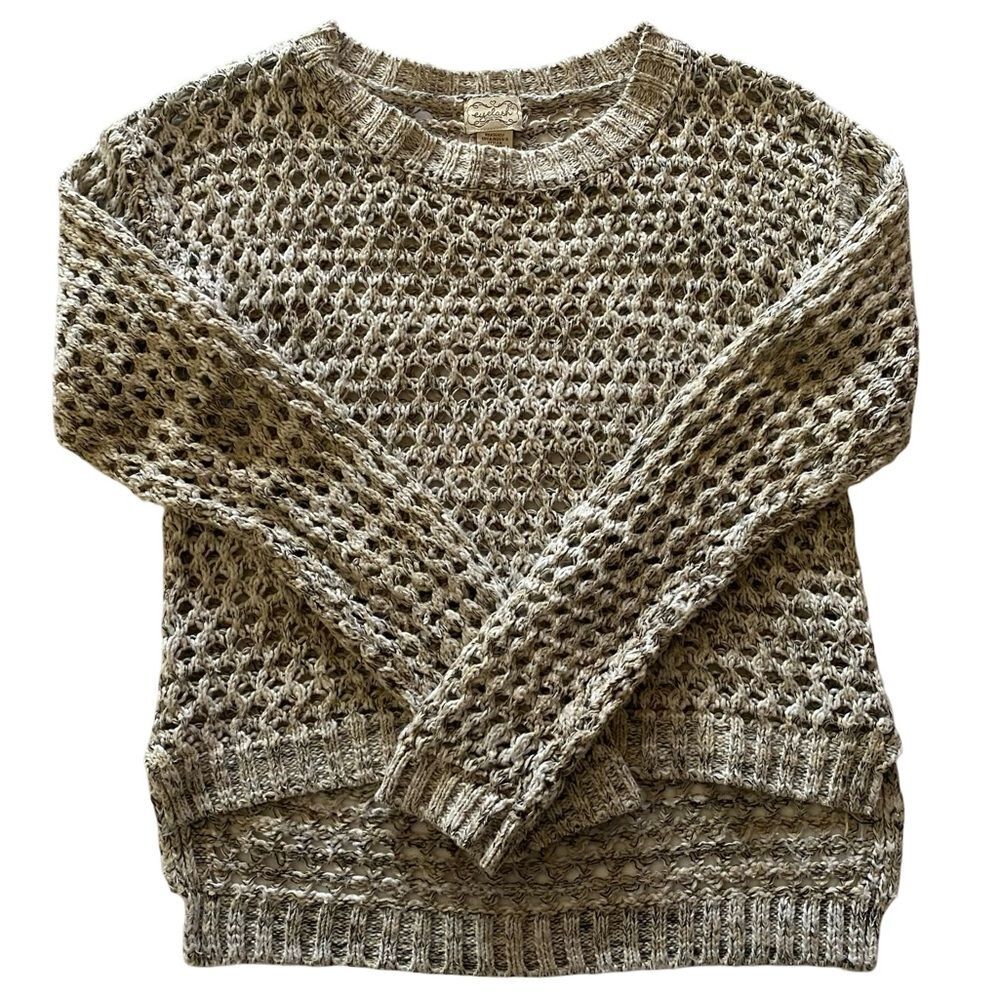 Y2K Eyelash Couture Open Knit Sweater Size Medium